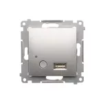 SIMON 54 WMD7-501385-043 Odbiornik Bluetooth z ładowarką USB; srebrny mat