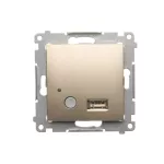 SIMON 54 WMD7-501385-044 Odbiornik Bluetooth z ładowarką USB; złoty mat