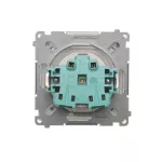 SIMON BASIC WMBW-53111x-1011 Gniazdo wtyczkowe Schuko do wersji IP44 z przesłonami (moduł) 16A, 250V~,zaciski śrubowe; klapka transparentna; biały