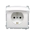 SIMON BASIC WMBW-50111x-1011 Gniazdo wtyczkowe Schuko do wersji IP44 z przesłonami (moduł) 16A, 250V~,zaciski śrubowe; biały