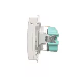 SIMON BASIC WMBW-70111x-1011 Gniazdo wtyczkowe Schuko do wersji IP44 (moduł) 16A, 250V~,zaciski śrubowe; biały