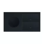 SIMON 100 W100-10020193x-238 Panel 2-krotny IP44: 1 gniazdo + 2 klawisze; czarny mat