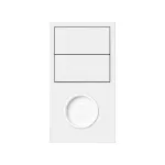 SIMON 100 W100-10020222x-230 Panel 2-krotny: 1 gniazdo + 2 klawisze; biały mat