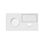 SIMON 100 W100-10020225x-230 Panel 2-krotny: 1 gniazdo + 1 klawisz + 1 ładowarka USB (lewa strona); biały mat