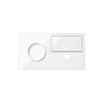 SIMON 100 W100-10020225x-130 Panel 2-krotny: 1 gniazdo + 1 klawisz + 1 ładowarka USB (lewa strona); biały