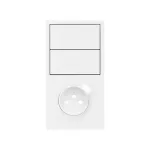 SIMON 100 W100-10020233x-230 Panel 2-krotny pion: 2 klawisze + gniazdo z zintegrowaną ładowarką USB; biały mat
