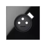 SIMON 100 W100-10020121x-138 Panel 1-krotny: gniazdo z ładowarką USB; czarny