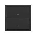 SIMON 100 W100-10020103x-238 Panel 1-krotny: 2 klawisze; czarny mat