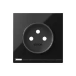 SIMON 100 W100-10020126x-138 Panel 1-krotny: iO, gniazdo z uziemieniem; czarny