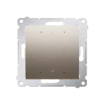 SIMON 54 GO WMDC-013NxP-044 Sterownik do rolety, żaluzji, markiz, firan, sterowany smartfonem [Wi-Fi] - SHUTTER; 2x5 A, 230 V, (moduł); złoty mat