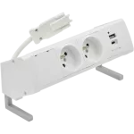 SIMON 480 TS48-410E20B00-33 Biurkowy zestaw gniazd 2 gn. typ E + ładowarka USB typ A+C; złącze w układzie Wieland; biały