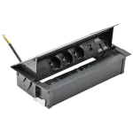 SIMON 480 TS48-730E30BK0-44 Cover 3 gn. typ E + ładow. USB A+C i płytka dla 2 złączy RJ45 keystone; złącze 10 cm przewód; czarny