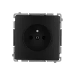 SIMON BASIC WMUW-00110x-Y021 Gniazdo wtyczkowe z uziemieniem (moduł) 16A, 250V~, zaciski śrubowe; czarny