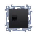 SIMON 10 WC-T1XXXXX-01-49XX Gniazdo telefoniczne pojedyncze RJ11 (moduł); czarny mat