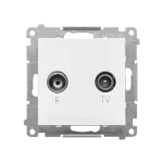 SIMON 55 WMDA-021003-111 Gniazdo antenowe R-TV zakończeniowe 10 dB do gniazd przelotowych (moduł). 1x Wejście: 5÷862 MHz; Biały mat