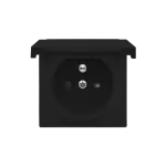 SIMON 55 WMDW-P0121x-149 Pokrywa gniazda wtyczkowego pojedynczego z klapką w kolorze pokrywy do: SGZ1CM, SGZ1M; Czarny mat