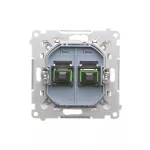 SIMON 55 WMDA-P98xx8-111 Gniazdo światłowodowe / optyczne podwójne SC/APC (moduł); Biały mat