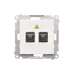SIMON 55 WMDA-P98xx8-111 Gniazdo światłowodowe / optyczne podwójne SC/APC (moduł); Biały mat