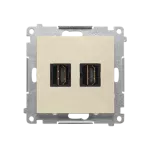 SIMON 55 WMDA-P95xx7-144 Gniazdo HDMI podwójne (moduł); Szampański mat
