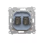 SIMON 55 WMDA-P95xx7-144 Gniazdo HDMI podwójne (moduł); Szampański mat