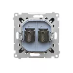 SIMON 55 WMDA-P95xx7-149 Gniazdo HDMI podwójne (moduł); Czarny mat