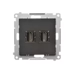 SIMON 55 WMDA-P95xx7-149 Gniazdo HDMI podwójne (moduł); Czarny mat