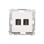 SIMON 55 WMDA-P95xx7-111 Gniazdo HDMI podwójne (moduł); Biały mat