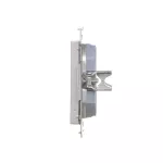 SIMON 55 WMDA-P91xx3-143 Pokrywa gniazd teleinformatycznych na Keystone płaska podwójna (moduł); Aluminium mat
