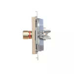 SIMON 55 WMDK-16105J-144 Gniazdo głośnikowe pojedyncze (moduł). Przekrój przewodów dla wyjścia do 6 mm2; Szampański mat