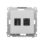 SIMON 55 WMDA-P96xx7-143 Gniazdo HDMI + RJ45 kat.6. (moduł); Aluminium mat