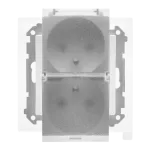 SIMON 55 WMDW-00200O-111A Gniazdo wtyczkowe podwójne do wersji IP44 z uszczelką (moduł) 16 A, 250 V~, szybkozłącza. Klapka transparentna; Biały mat