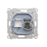 SIMON 55 WMDA-P91xx5-111 Gniazdo komputerowe pojedyncze RJ45 kategoria 6, z przesłoną przeciwkurzową (moduł); Biały mat