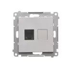 SIMON 55 WMDA-P91xx4-143 Gniazdo telefoniczne pojedyncze RJ12 (moduł); Aluminium mat