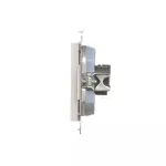 SIMON 55 WMDK-16105N-114 Gniazdo komputerowe RJ45 kategoria 5e + telefoniczne RJ12 (moduł); Jasnoszary mat