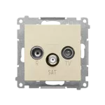 SIMON 55 WMDA-021006-144 Gniazdo antenowe R-TV-SAT przelotowe 7 dB (moduł). 1x Wejście: 5 MHz÷2,4 GHz; Szampański mat