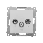 SIMON 55 WMDA-021006-143 Gniazdo antenowe R-TV-SAT przelotowe 7 dB (moduł). 1x Wejście: 5 MHz÷2,4 GHz; Aluminium mat