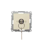 SIMON 55 WMDL-0K013x-144 Łącznik na kluczyk roletowy chwilowy – przycisk (moduł) 3 pozycyjny „I-0-II” 2 styki N/O, 5 A, 250 V~; Szampański mat