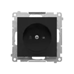 SIMON 55 WMDW-001111-149 Gniazdko wtyczkowe bez uziemienia z przesłonami (moduł) 16 A, 250 V~, szybkozłącza; Czarny mat