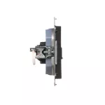 SIMON 55 WMDA-P91xx5-149 Gniazdo komputerowe pojedyncze RJ45 kategoria 6, z przesłoną przeciwkurzową (moduł); Czarny mat