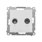 SIMON 55 WMDA-021003-114 Gniazdo antenowe R-TV zakończeniowe 10 dB do gniazd przelotowych (moduł). 1x Wejście: 5÷862 MHz; Jasnoszary mat