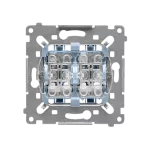 SIMON 55 WMDL-SW7-2L2M-0XX Łącznik krzyżowy podwójny z podświetleniem. Osobne podświetlenie dla każdego klawisza (mechanizm) 10 AX, 250 V~, szybkozłącza