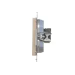 SIMON 55 WMDK-16105N-144 Gniazdo komputerowe RJ45 kategoria 5e + telefoniczne RJ12 (moduł); Szampański mat