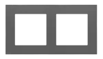 SIMON 55 WMDZ-01102x-0116 Ramka 2-krotna LINE; Grafitowy mat