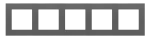 SIMON 55 WMDZ-01105x-0116 Ramka 5-krotna LINE; Grafitowy mat