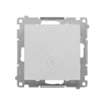 SIMON 55 WMDA-20xxxx-143 Przycisk „światło” z podświetleniem LED (moduł) 10 AX, 250 V~, szybkozłącza; Aluminium mat