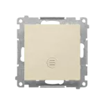 SIMON 55 WMDL-0105xx-144 Łącznik jednobiegunowy z podświetleniem LED (moduł) 10 AX, 250 V~, szybkozłącza; Szampański mat