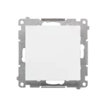 SIMON 55 WMDL-0105Lx-111 Łącznik schodowy z podświetleniem LED podświetlenie jak w łączniku pojedynczym (moduł) 10 AX, 250 V~, szybkozłącza; Biały mat