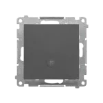 SIMON 55 WMDL-0104Lx-116 Łącznik krzyżowy z podświetleniem LED – piktogram schody (moduł) 10 AX, 250 V~, szybkozłącza; Grafitowy mat