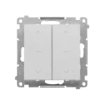 SIMON 55 WMDL-040124-143 Przycisk roletowy podwójny trójpozycyjny 1-0-2 (moduł) 10 A, 250 V~, szybkozłącza; Aluminium mat