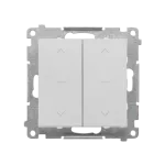 SIMON 55 WMDL-0106L2-143 Łącznik roletowy podwójny trójpozycyjny 1-0-2 (moduł) 10 A, 250 V~, szybkozłącza; Aluminium mat